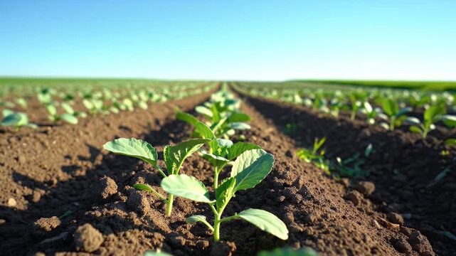 Cabbage Field Rows - A Fresh Perspective on Agriculture.