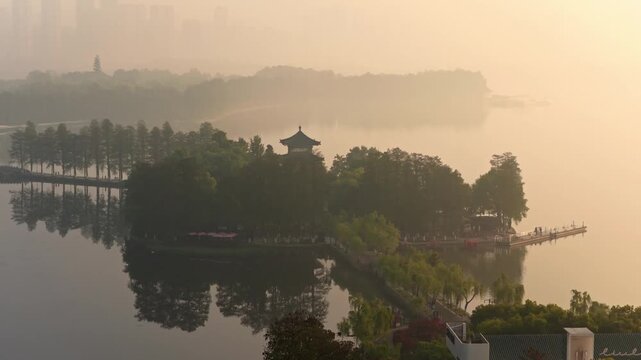 Spring Scenery of East Lake Scenic Area, Wuhan, Hubei, China