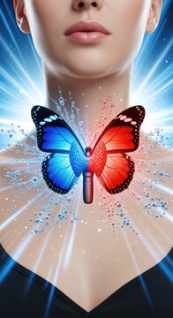 Thyroid gland, endocrine system, hormone disorder, metabolism regulation, hypothyroid, hyperthyroid conditions, woman's health, medical diagnosis, treatment, and wellness