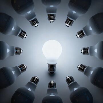 Light Bulb Concept of Innovation and Creativity