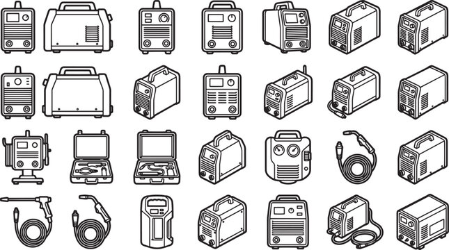 A comprehensive collection of welding machines, offering a wide array of options for various industrial and construction applications.