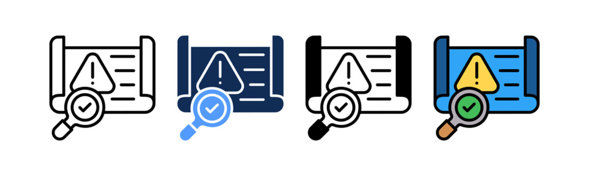 Contingency Plan Icon Multiple Style