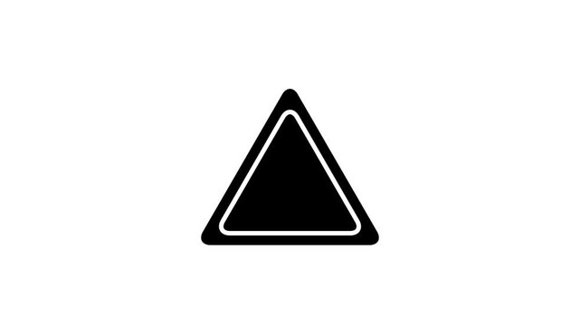 Risk caution message icon animation. Danger error icon. Warning Sign Background 4K Looping Animation.