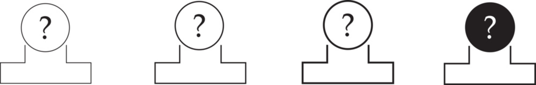 Anonymous User Avatar and Question Mark Support Icon Set