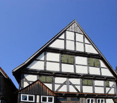 Historical Building in the Old Town of Rinteln, Lower Saxony