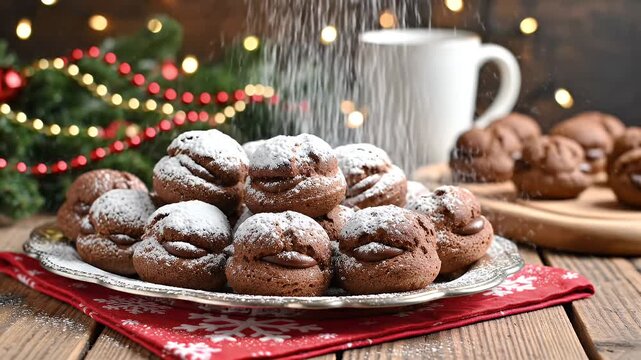 Christmas Chocolate Cream Puffs - A Festive Holiday Treat.