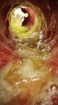 Heartburn reflux stomach acid concept esophagus gastric digestion inflammation mucosa ulcer lesion endoscopy medical anatomy education clinical visualization for search engines online
