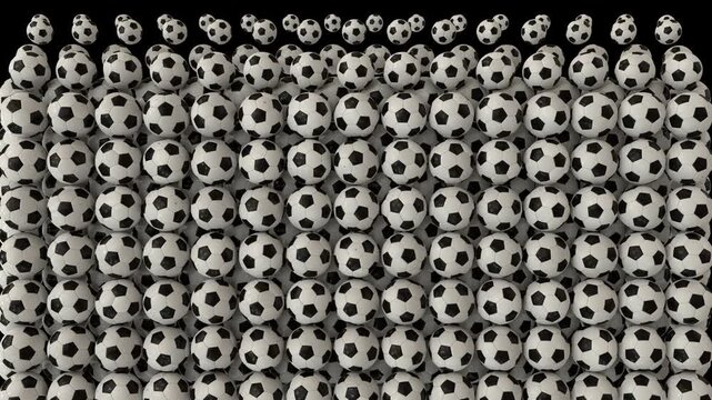 Soccer Football Ball vertical Wipe Video Transition With Alpha