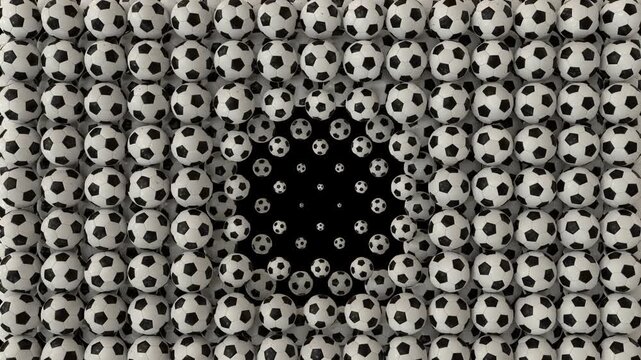 soccer Football Ball iris Wipe Video Transition With Alpha
