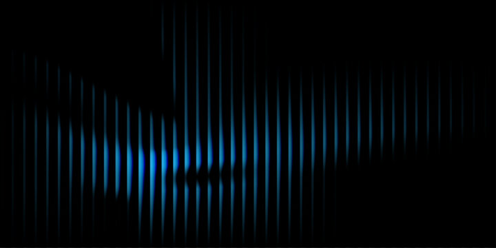 Abstract neon glass gradient stripes background with glowing blue lines and futuristic light effect