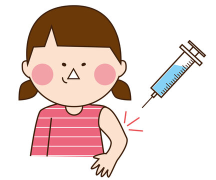 注射を嫌がる女の子