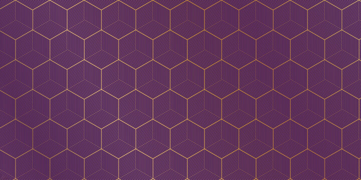 Luxury art deco background pattern vector. Abstract gold geometric line and elegant art nouveau with delicate. Illustration design for invitation, banner, vip, interior, fabric and decoration.	