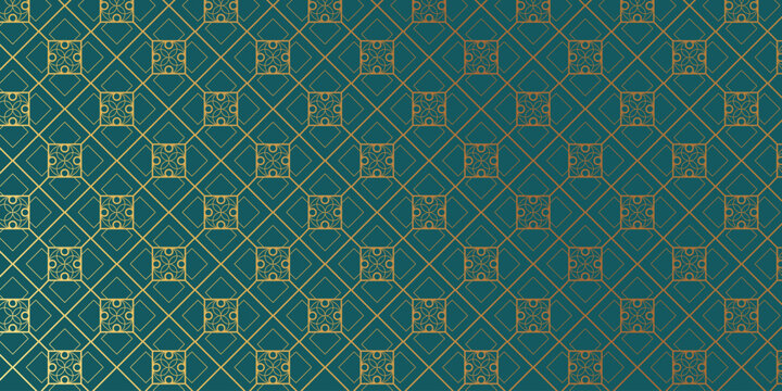 Luxury art deco background pattern vector. Abstract gold geometric line and elegant art nouveau with delicate. Illustration design for invitation, banner, vip, interior, fabric and decoration.	