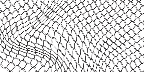 Nets texture black colour in clear white background. Net for fishing or sport concept. Texture modern nets © Rayyan
