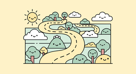 Obraz premium A minimalist illustration of a cloud storage service, conveying a sense of modern technology and data security.