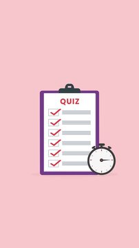 Quiz checklist , online test exam form