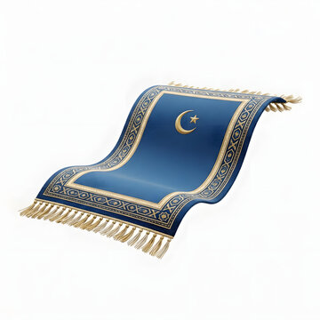 3D prayer rug with Crescent Moon and Star