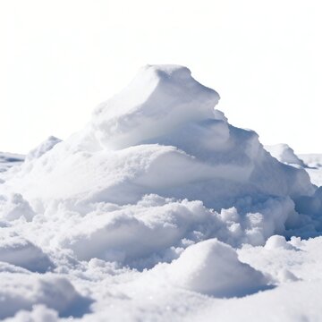 Natural Snow Drift Formation in Winter Landscape