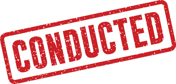 Red 'conducted' stamp illustration