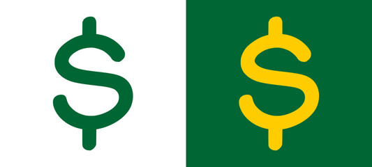 A sleek and minimalist green dollar sign symbol with a clean street art aesthetic. This hand style lettering icon represents growth and wealth with a modern urban twist and sharp finish. © dirtyfellas
