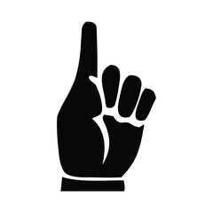 Obraz premium A stark black silhouette of a hand gesturing with a pointing finger emphasizing direction and emphasis high quality professional detailed modern