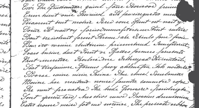 Antique handwritten script on aged paper