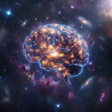 AI宇宙コズミックネットワーク動画素材
