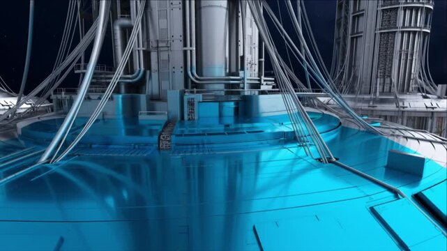航空宇宙向けシアンクリスタル搭載シルバー軌道ステーション構造