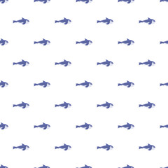 Orca killer whales creating a repeating pattern for marine wildlife themed design © nsit0108