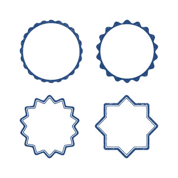 vector set of frame eroded stamp print (artwork 1)