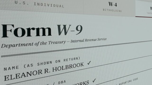 Filling out the U.S. IRS Form W-9