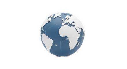 Fototapeta premium Blue globe with continents in space