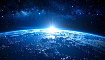 Obraz premium Earth and space digital illustration