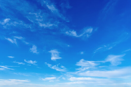 Blue sky with white clouds soft atmospheric background natural skyscape clear weather airy environment minimal scene tranquil daylight backdrop