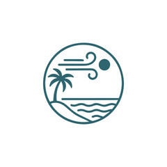 Obraz premium Beach Wind Logo.
