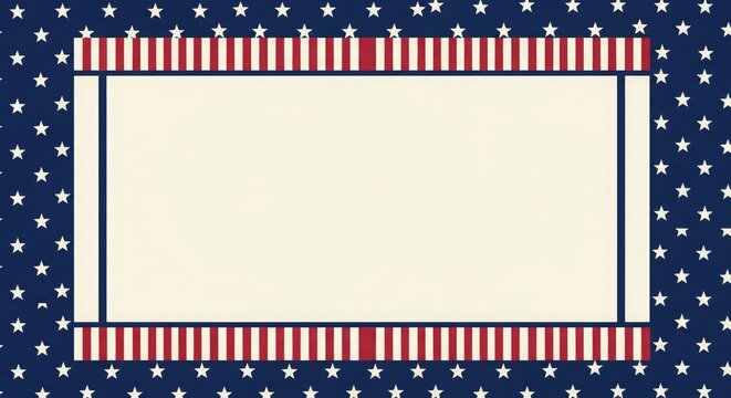 Flag day usa patriotic american flag border with blank space for text