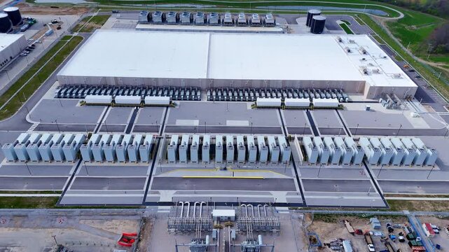 Google data center campus expansion in New Albany, Ohio, USA - uses dedicated natural gas pipeline for the backup generators