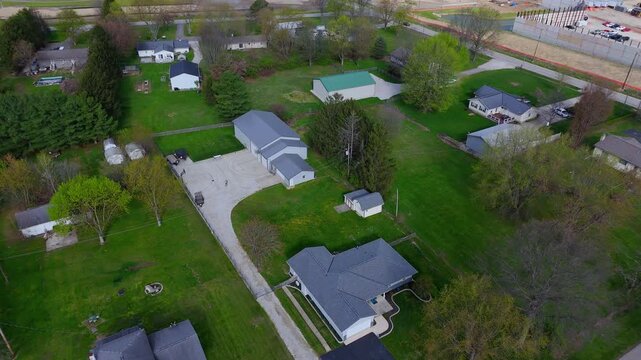 Residential housing bordering Meta Prometheus Campus data center, New Albany, Ohio, USA
