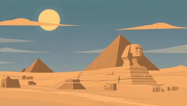 Great Pyramid of Giza and Sphinx under golden desert sunlight showcasing ancient Egyptian monuments symbolizing timeless architectural achievement cultural heritage and enduring mystery