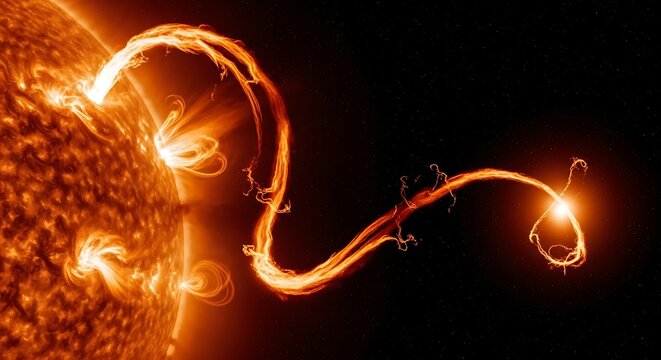 Solar prominence eruption coronal mass ejection