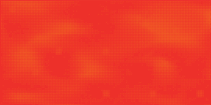 Dots halftone orange color pattern gradient texture with technology digital background. Dots pop art comics with summer background.