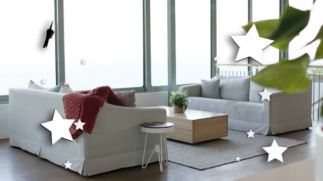 Seating static while loop starting stars entering, scaling, overlapping, adding decor