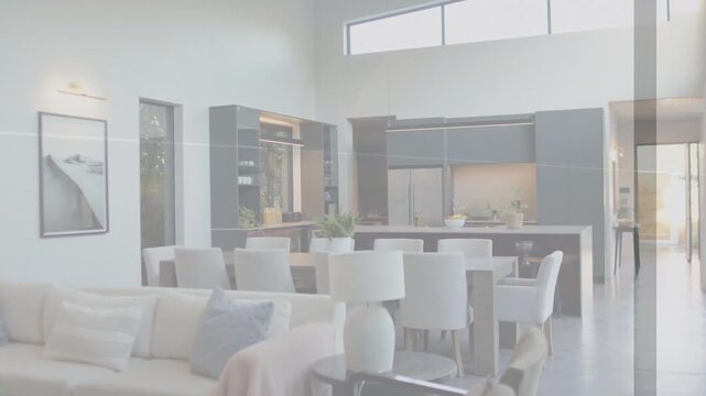 Dining area showing door light flicker causing sheer band drifting contrast shifting showing layout
