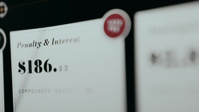 Penalty and Interest amount, status Compounded