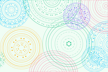 Fototapeta premium Abstract Concentric Circle Groups