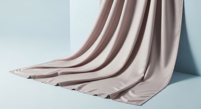 Soft, flowing drape of lightweight rayon blend fabric with subtle texture and elegant folds.