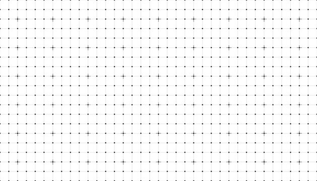 A clean white background with a fine geometric dot grid pattern, ideal for design templates and subtle textured backgrounds, isolated on transparent.