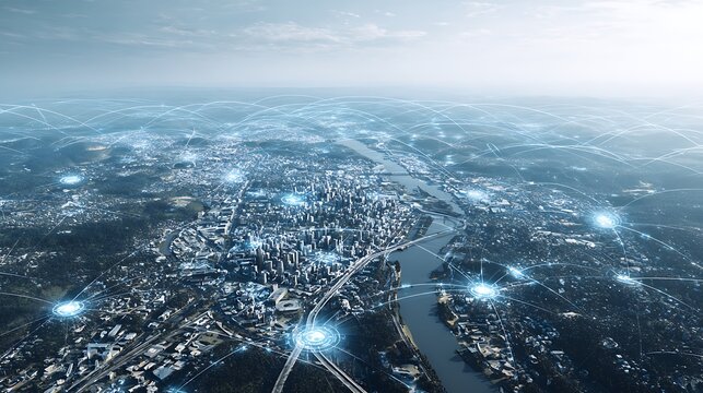 5G wireless network, high speed internet, cloud computing or connect diagram technology, Data storage, service, synchronize, online, financial, Connectivity global, smart city