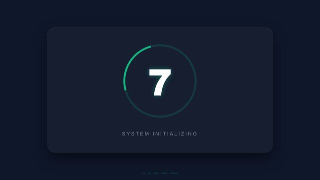 System Initializing Countdown Timer with Progress Circle