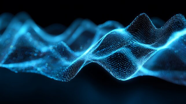 Embossed mesh representing internet connections, cloud computing and neural network.